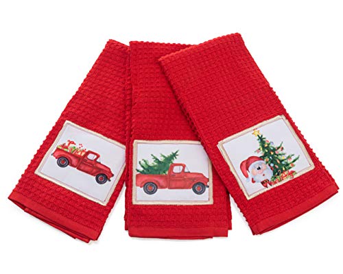 Product Cover Christmas Kitchen Towels, Decorative Holiday Christmas Dish Towels Set of 3, Perfect Home & Kitchen Gift