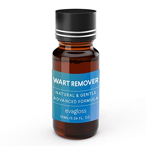 Product Cover Evagloss Wart Remover Liquid - Maximum Strength- Painlessly Removes Common and Plantar Warts- BONUS Cotton Swabs