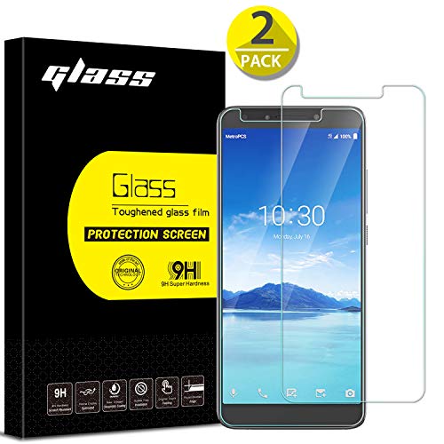 Product Cover [2 Pack] Alcatel 7 Folio 6062W/Alcatel Revvl 2 Plus Screen Protector, Anbel Design 9H Hardness [3D Touch] [Case Friendly] Ultra-Clear Tempered Glass f