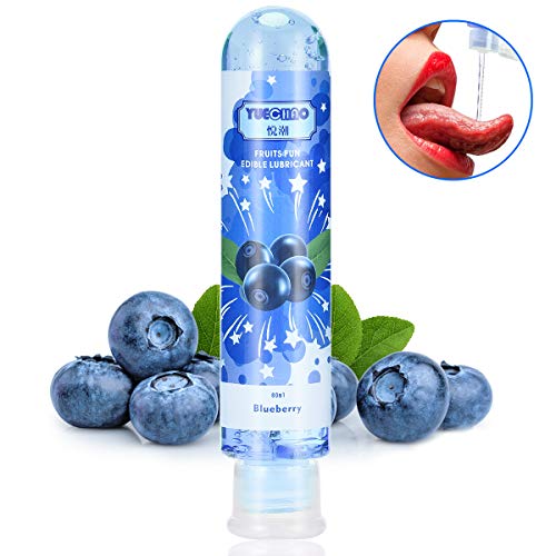 Product Cover Flavored Personal Lubricant,Water Based Lube for Oral Sex,Natural Edible Lubricant for Women,Sensual Massage for Couples,80ml/2.78 Ounce Sex Lube for Men (Blueberry)