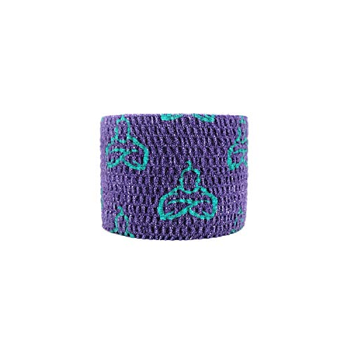 Product Cover Liftgenie Thumb Adhesive Weightlifting Tape | Protects Thumbs When Lifting Weights & Prevents Knurling | Stretchy Adhesive Athletic Hook Grip Tape for Weightlifters (Purple, 3 Rolls Prime)