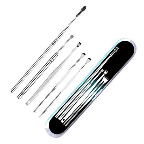 Product Cover Skudgear 5 pieces Earwax Removal Kit, Ear Pick Ear Curette Safety Cleaner with Storage Box