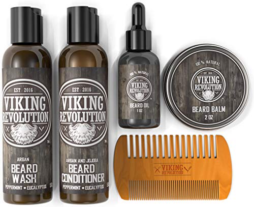 Product Cover Ultimate Beard Care Conditioner Kit - Beard Grooming Kit for Men Softens, Smoothes and Soothes Beard Itch- Contains Beard Wash & Conditioner, Beard Oil, Beard Balm and Beard Comb- Classic Set
