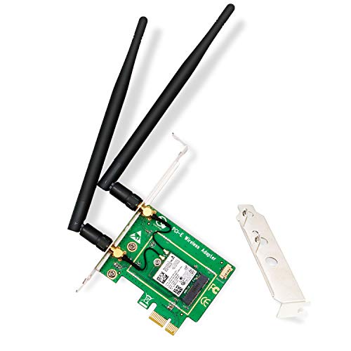 Product Cover LinksTek Wireless AC Dual Band 1200Mbps PCIE Wi-Fi Bluetooth Adapter for Windows or Linux PCs or Servers-2.4GHz 300Mbps and 5GHz 867Mbps Wi-Fi Card -Bluetooth 4.0 with EDR Wi-Fi Adapter(PCIE-AC7260BT)