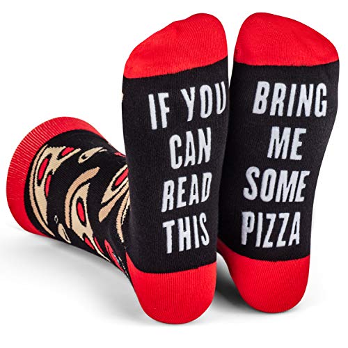Product Cover Lavley - Mens Novelty Socks - Funny Novelty Dress Socks For Men and Women (Pizza)