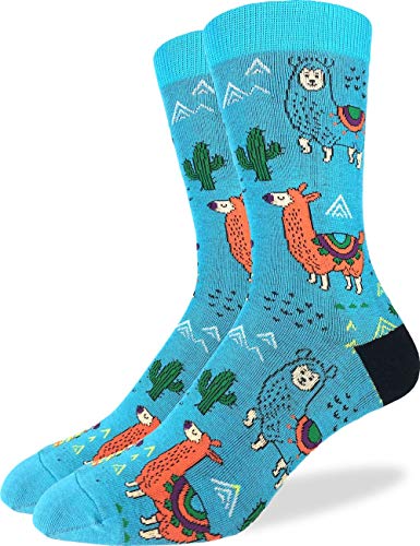 Product Cover Good Luck Sock Men's Extra Large Fun Llamas Socks, Size 13-17, Big & Tall