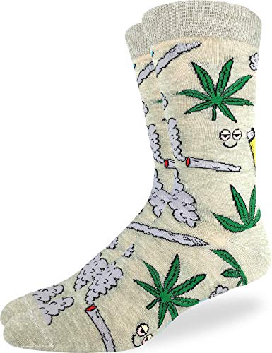 Product Cover Good Luck Sock Men's Stoned Marijuana Socks - Green, Adult Shoe Size 7-12