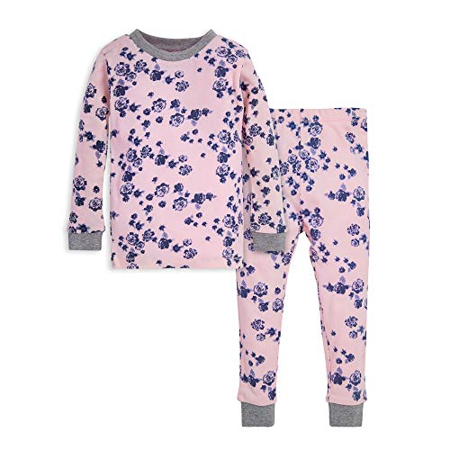 Product Cover Burt's Bees Baby Baby Girls' Pajamas, Tee and Pant 2-Piece PJ Set, 100% Organic Cotton, Indigo Flowers, 4T