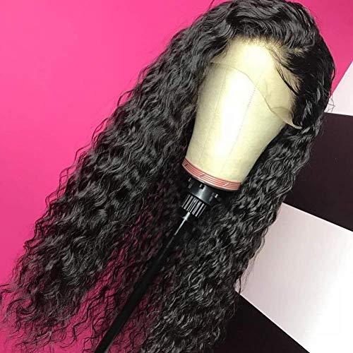 Product Cover Giannay Hair Curly Wigs for Black Women Lace Front Wigs with Baby Hair Long Loose Wave Synthetic Wig Heat Resistant Fiber 180% High Density Natural Looking Hair Replacement Wigs 24