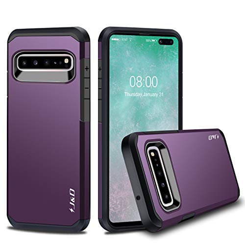 Product Cover J&D Case Compatible for Galaxy S10 5G Case, Heavy Duty [Dual Layer] Hybrid Shock Proof Protective Rugged Bumper Case for Samsung Galaxy S10 5G Case - [Not for Galaxy S10/S10 Plus/S10 E] - Purple