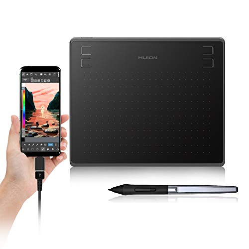 Product Cover Huion HS64 Digital Graphics Drawing Tablet with Battery-Free Stylus and 4 Express Keys, 8192 Pressure Sensitivity, Compatible with Mac, PC or Android Mobile
