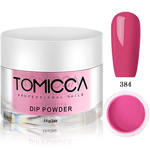 Product Cover Tomicca Dip Powder Nail Colors, 2 oz, 56g, Acrylic Nail Powder Without UV/LED Lamp Cured Natural Fast Dry (384) dip Manicure.