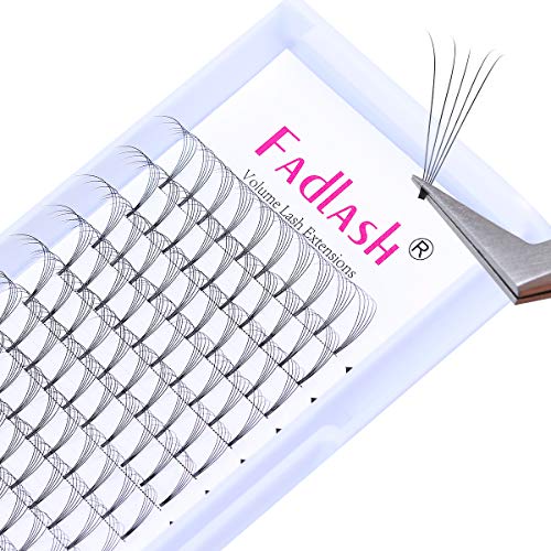Product Cover 5D Lash Extensions C/D curl 8-20mm Length Premade Volume Eyelash Extensions Supplies 0.10mm Individual Volume Lashes by FADLASH (5D-0.10-D, 20mm)