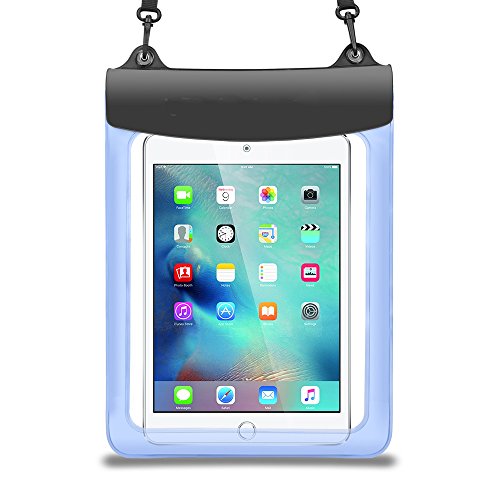 Product Cover Universal 9.7-11 inch Tablet Waterproof Case Dry Bag Pouch Fit for iPad 9.7 2018, iPad Pro 10.5, iPad Pro 11, Samsung Galaxy Microsoft Surface Lenovo Asus Dragon Touch Acer Simbans LG Chiwu (Blue)