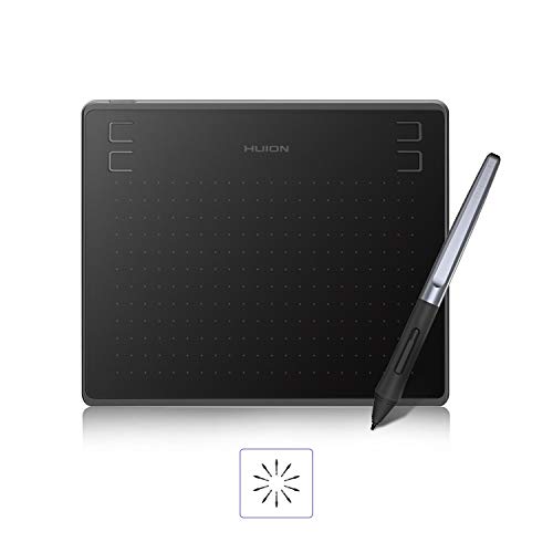 Product Cover 2019 HUION HS64 Drawing Tablet Android Support Digital Graphics Pen Tablet with Battery-Free Stylus 8192 Pressure Sensitivity 4 Express Keys-6.3x4inch
