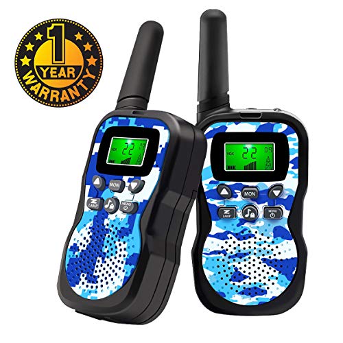 Product Cover Walkie Talkies For Kids , Range Up to 3 Miles With Backlit LCD Display And Flashlight Walkie Talkies For Boys Girls Outdoor Toys For 3-12 Year Old Boys Girls Bset Gifts For 3-12 Year Old Boys Girls