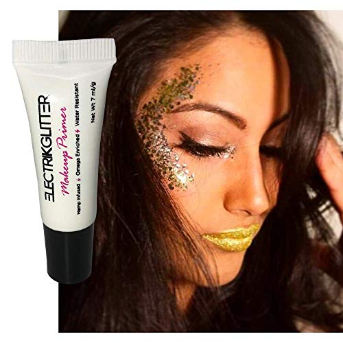 Product Cover Biodegradable glitter primer cosmetic makeup adhesive for festivals. Sweat resistant vitamin enriched festival glitter glue