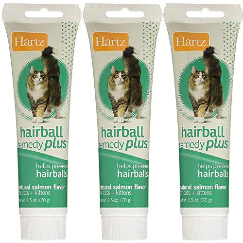 Product Cover Hartz Hairball Remedy Plus Salmon Flavored Paste for Cats and Kittens (Pack of 3) (Salmon, 3)