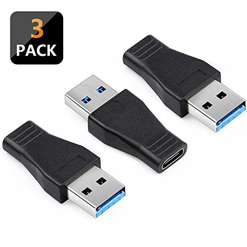 Product Cover Electop USB 3.0 to USB C Adapter (3 Pack), USB 3.1 Type C Female to USB 3.0 A Male Adapter Converter Support 5Gbps / 640MBps Data Sync & Charging