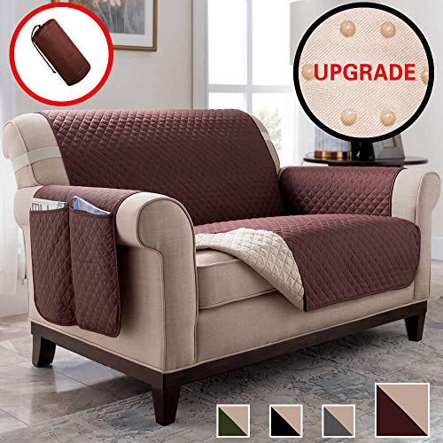 Product Cover Vailge Chair Covers, Durable Chair Protector with Back Non-Slip Dots,Machine Washable Chair Covers for Dogs, Children, Pets(Chair:Chocolate)