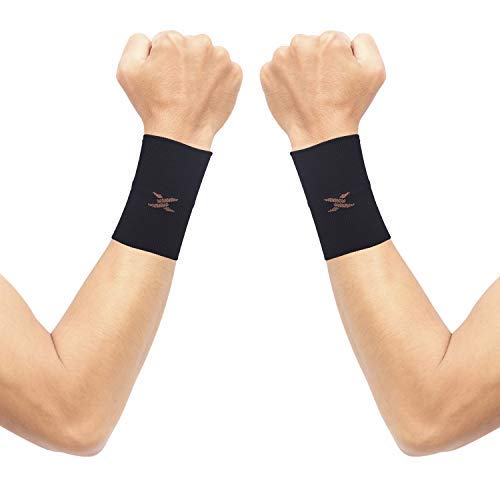 Product Cover Thx4COPPER Compression Wrist Sleeve-Copper Infused Wrist Support for Men &Women-Improve Circulation and Recovery(1 Pair)