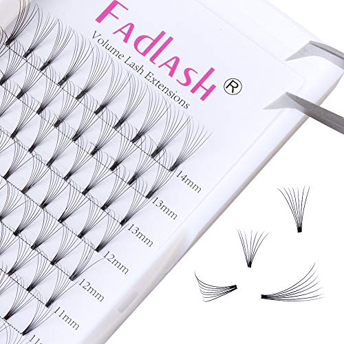 Product Cover Volume Lash Extensions Premade 7D C Curl 0.10mm 8~14mm mixed tray Individual Lashes Knot Free by FADLASH