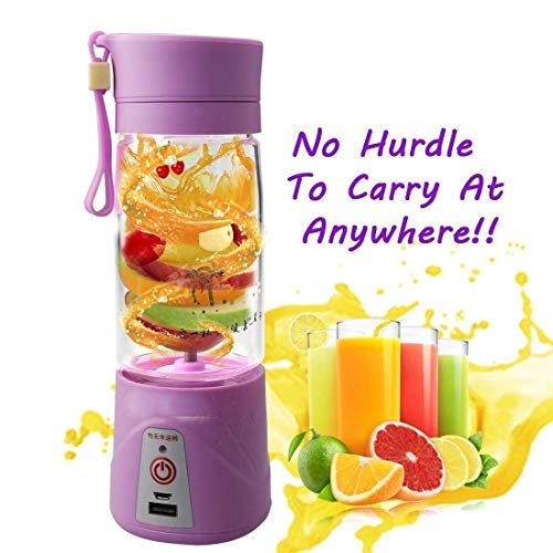Product Cover VANDU ENTERPRISE'S Mini Portable USB Mixer Grinder Blender for Fruit and Vegetable Juicer 380 ml Bottle for Shakes and Smoothies-(Multi Color)