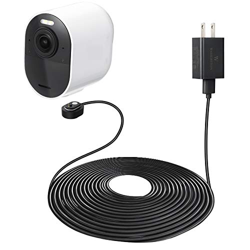 Product Cover 25ft/7.6m Weatherproof Outdoor Magnetic Charging Cable with Quick Charge Power Adapter Compatible with Arlo Ultra & Arlo Pro 3 - Charging Convenience for Your Arlo Camera (Black)