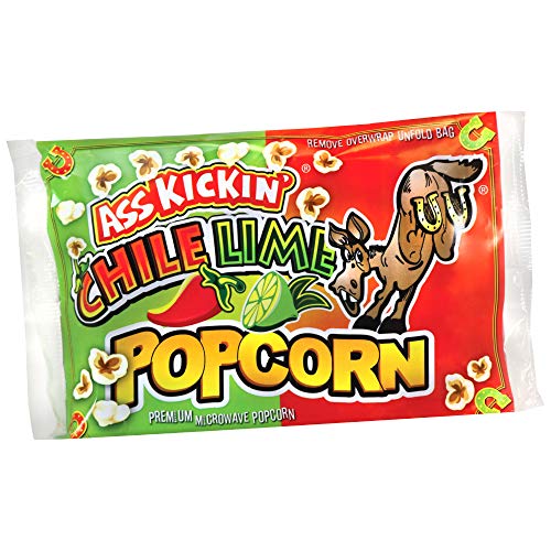 Product Cover ASS KICKIN' Chili Lime Premium Microwave Popcorn - 3 Pack - Ultimate Spicy Gourmet Gift - Try if you dare!