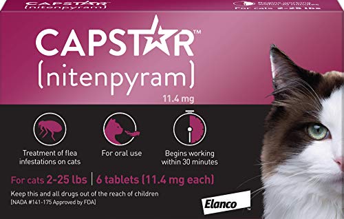 Product Cover Capstar Fast-Acting Oral Flea Treatment for Cats, 6 Doses, 11.4 mg (2-25 lbs)
