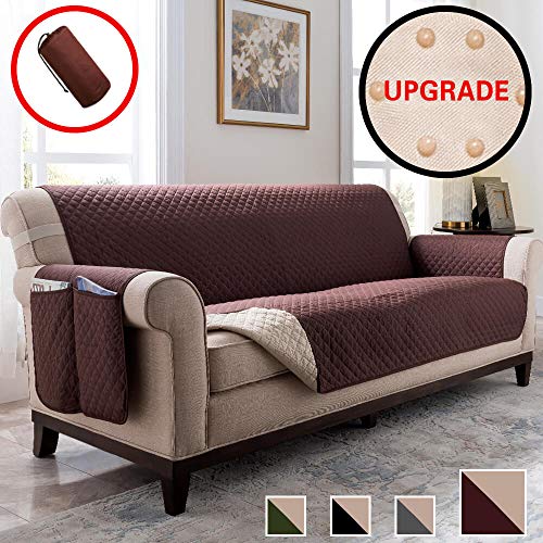 Product Cover Vailge Sofa Cover, Durable Sofa Covers for Dogs,Couch Covers for Dogs, Sofa Slipcover, Couch Covers for 3 Cushion Couch, Sofa Covers for Living Room, Couch Protector (Sofa:Chocolate)