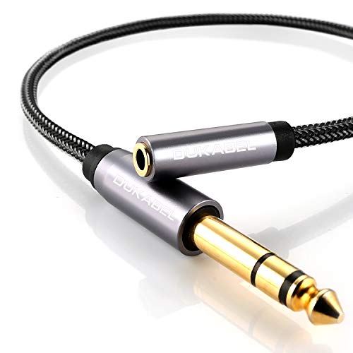 Product Cover DuKabel TopSeries 6.35mm (1/4 inch) to 3.5mm (1/8 inch) Headphone Jack Adapter, 1/8 (Female) to 1/4 (Male) Extension Cable, 3.5 to 6.35 Audio Cable for Mixer Guitar Piano Amplifier Speaker and More