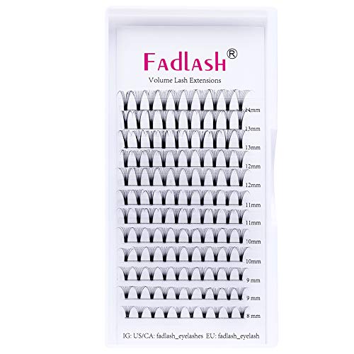 Product Cover Volume Lash Extensions Premade 10D D Curl 0.10mm 8~14mm Mixed Tray Individual Lashes Knot Free Cluster Lashes by FADLASH