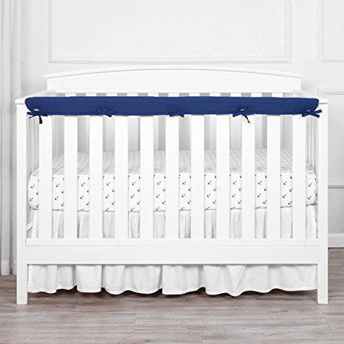 Product Cover TILLYOU 1-Pack Padded Baby Crib Rail Cover Protector Safe Teething Guard Wrap for Long Front Crib Rails(Measuring Up to 8