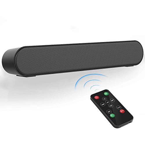 Product Cover [New Upgraded] Bluetooth Soundbar LENRUE FM Radio Soundbar Powerful Sound Bar with Mic AUX/RCA, USB, Support for Projector, Tablet, PC, Desktop, Smartphone, TV, Remote Control