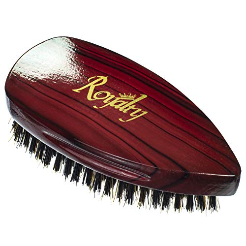 Product Cover Royalty By Brush King Wave Brush #905-9 Row Medium Hard Pointy Palm- Patented 360 waves brush- From the maker of Torino Pro Wave brush 360