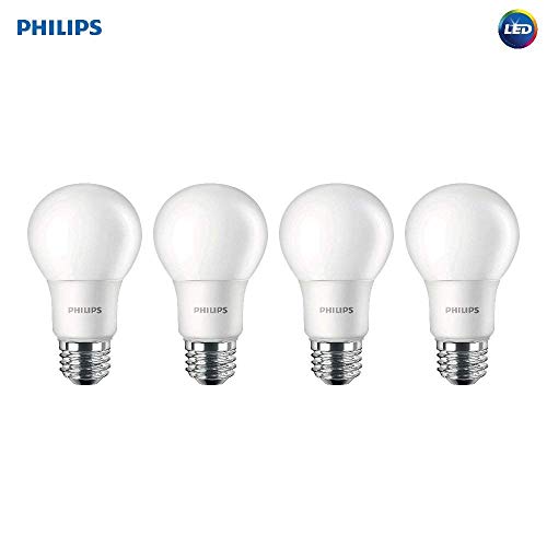 Product Cover Philips 542976 LED Non-Dimmable A19 Light Bulb: 1500-Lumen, 5000-Kelvin, 15 (100 Watt Equivalent), E26 Base, Daylight, 4-Pack, White, 4 Piece