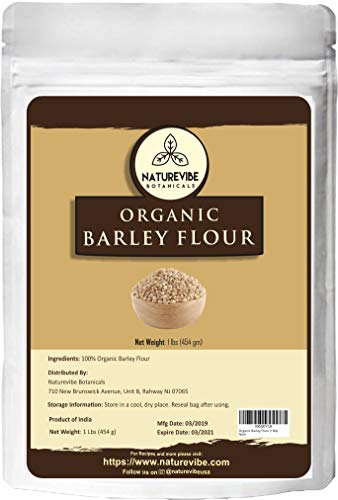 Product Cover Naturevibe Botanicals Organic Barley Flour, 1lb | Non-GMO and Gluten Free | Rich Source of Fiber