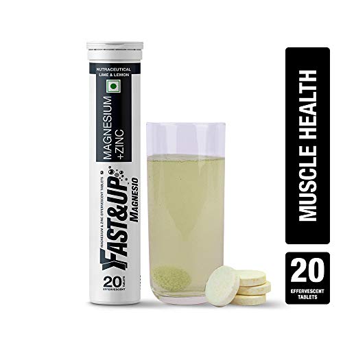 Product Cover Fast&Up Magnesio - Magnesium and Zinc for Muscle Health and Stress - 20 Effervescent Tablets - Lime and Lemon Flavor