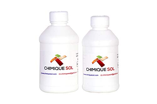 Product Cover ChimiqueSol Crystal Clear Ultra Clear Epoxy Resin and Hardner High Gloss Non Yellowing, 300 Gram