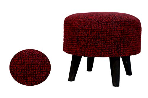 Product Cover Tanishkam Decor Home Utility Footrests Stool, Ottoman, Pouf with 4 Legs Stability (Round)
