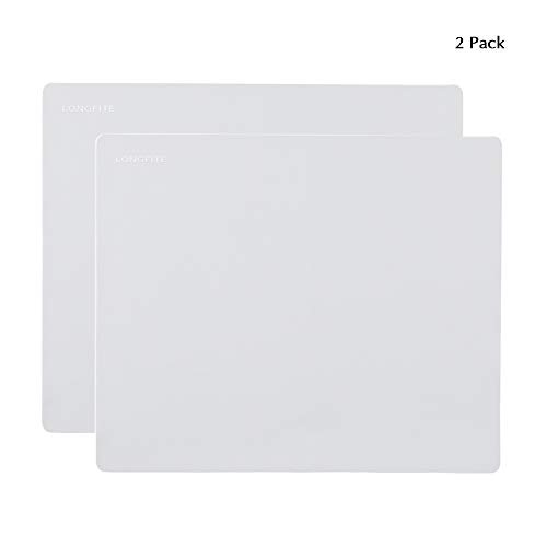 Product Cover X-Large Reusable Silicone Table Mat Child Kids Dinner Placemat Desk Countertop Waterproof Protector Heat Insulation Kitchen Pastry Rolling Dough Pad Tool, 24 X 20inch (2 Pcs-Grey)
