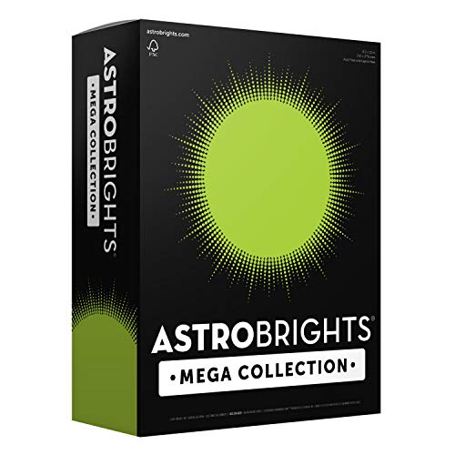 Product Cover Astrobrights Mega Collection, Colored Cardstock, Bright Green, 320 Sheets, 65 lb/176 gsm, 8.5