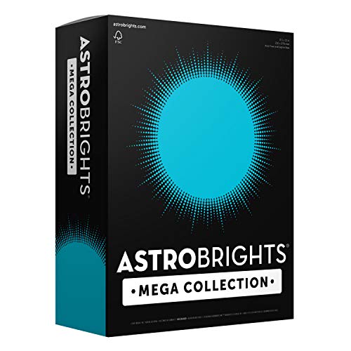 Product Cover Astrobrights Mega Collection 320 Sheets, 65 lb/176 gsm, Bright Blue Colored Cardstock, 8 ½ x 11 - MORE SHEETS! (91628)