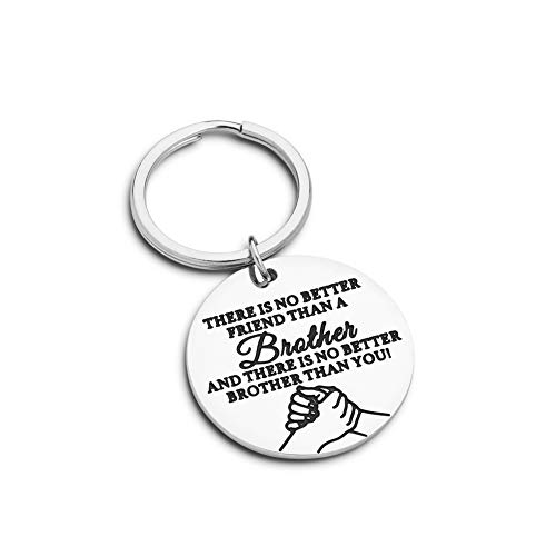 Product Cover Brother Gifts Birthday Friend BFF Brother Keychain Big Brother Gifts for Men Little Brother Gifts
