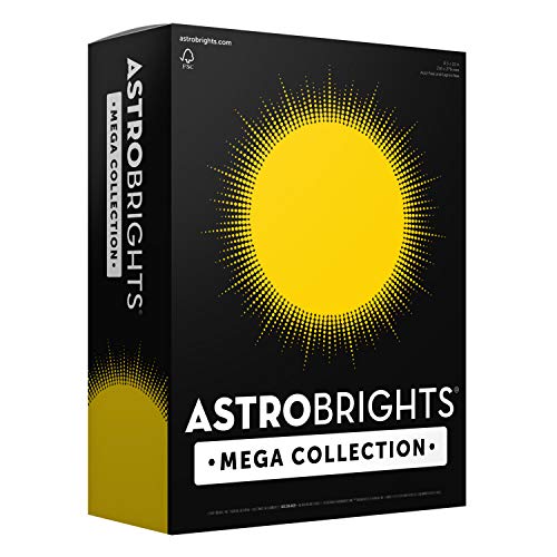 Product Cover Astrobrights Mega Collection, Colored Paper, Bright Yellow, 625 Sheets, 24 lb/89 gsm, 8.5