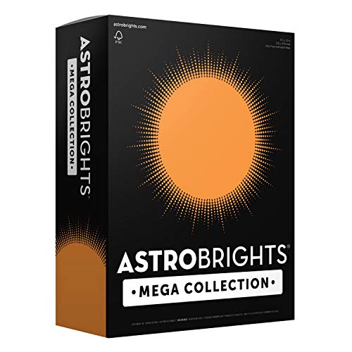 Product Cover Astrobrights Mega Collection 320 Sheets, 65 lb/176 gsm, Bright Orange Colored Cardstock, 8 ½ x 11 - MORE SHEETS! (91626)