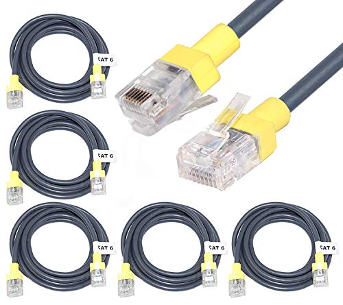 Product Cover SEPAL Pack of 5 Cat 6 Ethernet Cable RJ45 LAN Cable CAT6 Network Internet Patch Cable for Laptop Router PC 1.5M