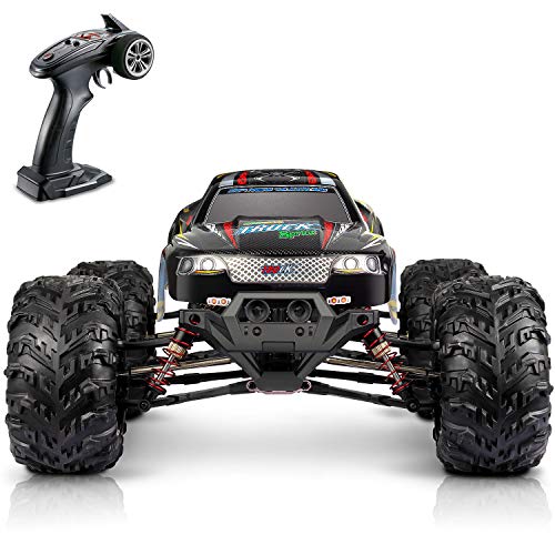 Product Cover Hosim Large Size 1:10 Scale High Speed 30MPH 4WD 2.4Ghz Remote Control Truck Upgraded 9125 Waterproof RC Offroad Car Boys Electric Monster Truck for Kids and Adults| 2 Batteries | 6 Oil Filled Shocks|