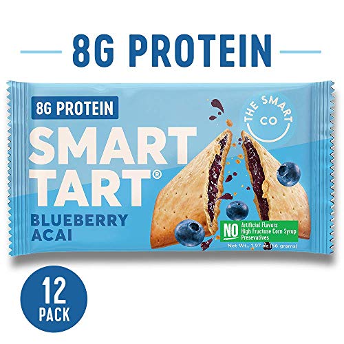 Product Cover Smart Tart Protein Toaster Pastries | 8g Protein Breakfast Snack | Low Net Carb Low Sugar Baked Pastry | All Natural No Artificial Flavors | 12 Count Box (Blueberry Acai)